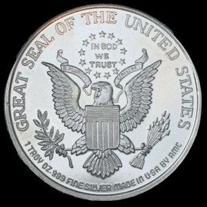 1987 747 Jumbo Jet AMC Silver Round reverse