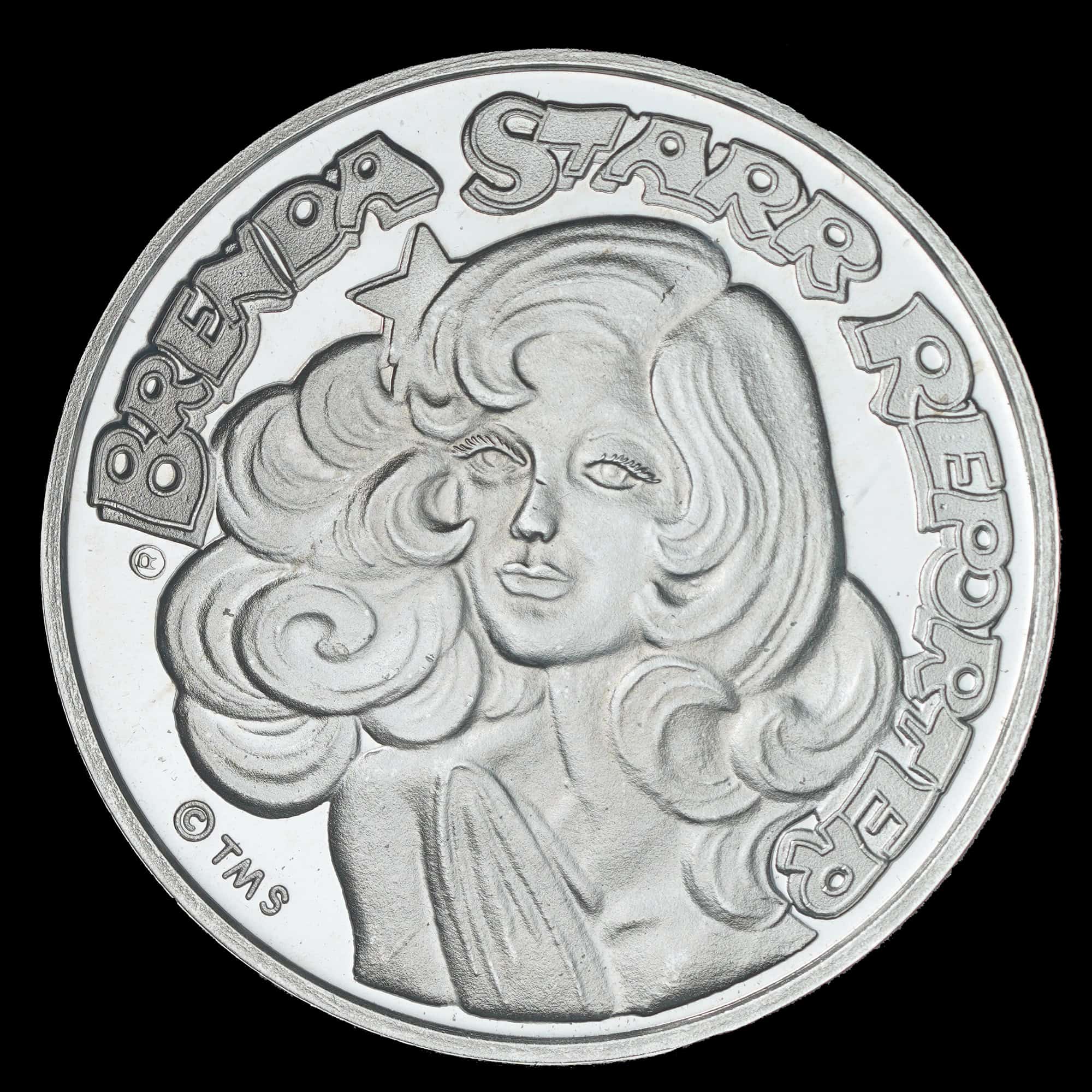 1987 Brenda Starr Reporter AMC Cartoon Celebrities Silver Round