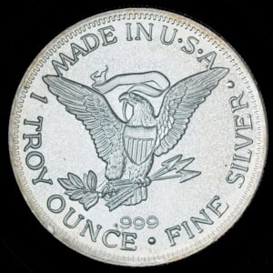 1987 Little Orphan Annie AMC Eagle Reverse Silver Round reverse
