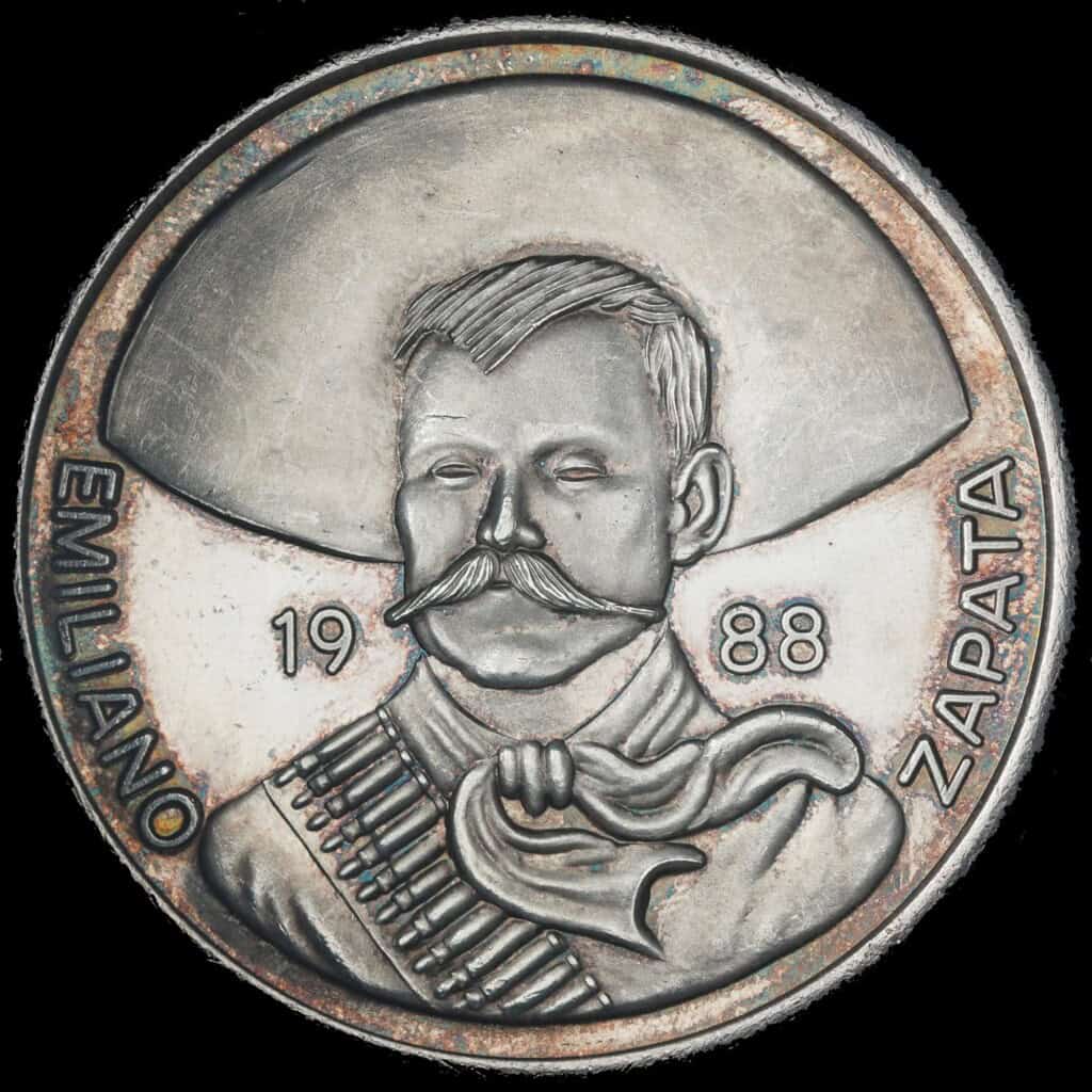 1988 Emiliano Zapata AMC Silver Round 2 oz Obverse
