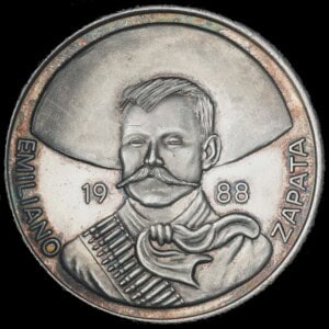 1988 Emiliano Zapata AMC Silver Round 2 oz obverse