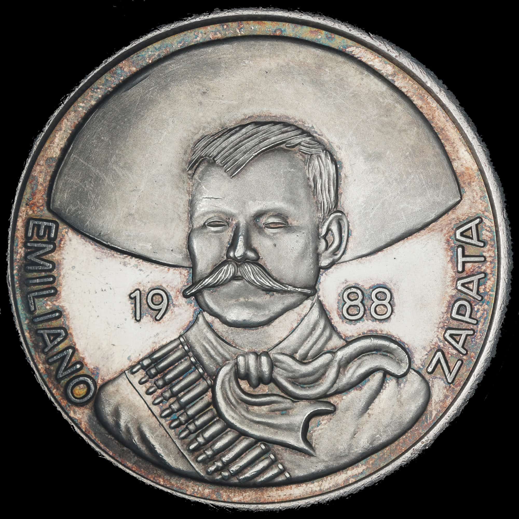 1988 Emiliano Zapata AMC Silver Round 2 oz