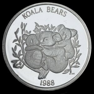 1988 Koala Bears AMC Silver Round obverse