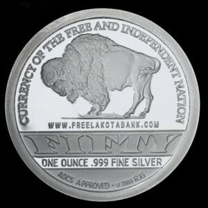 2009 Free Lakota Bank Proof-Like Silver Round reverse