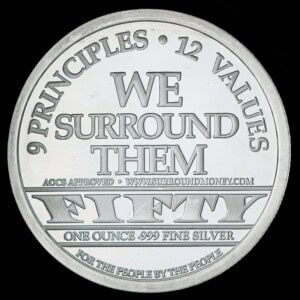 2009 Unite or Die AOCS Silver Round Overview reverse