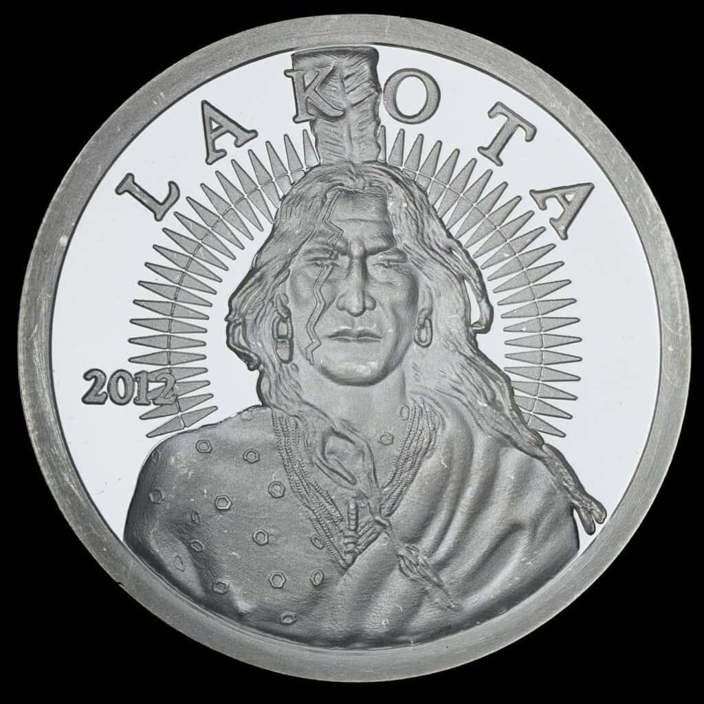 2012 Free Lakota Bank Proof-Like Silver Round Obverse