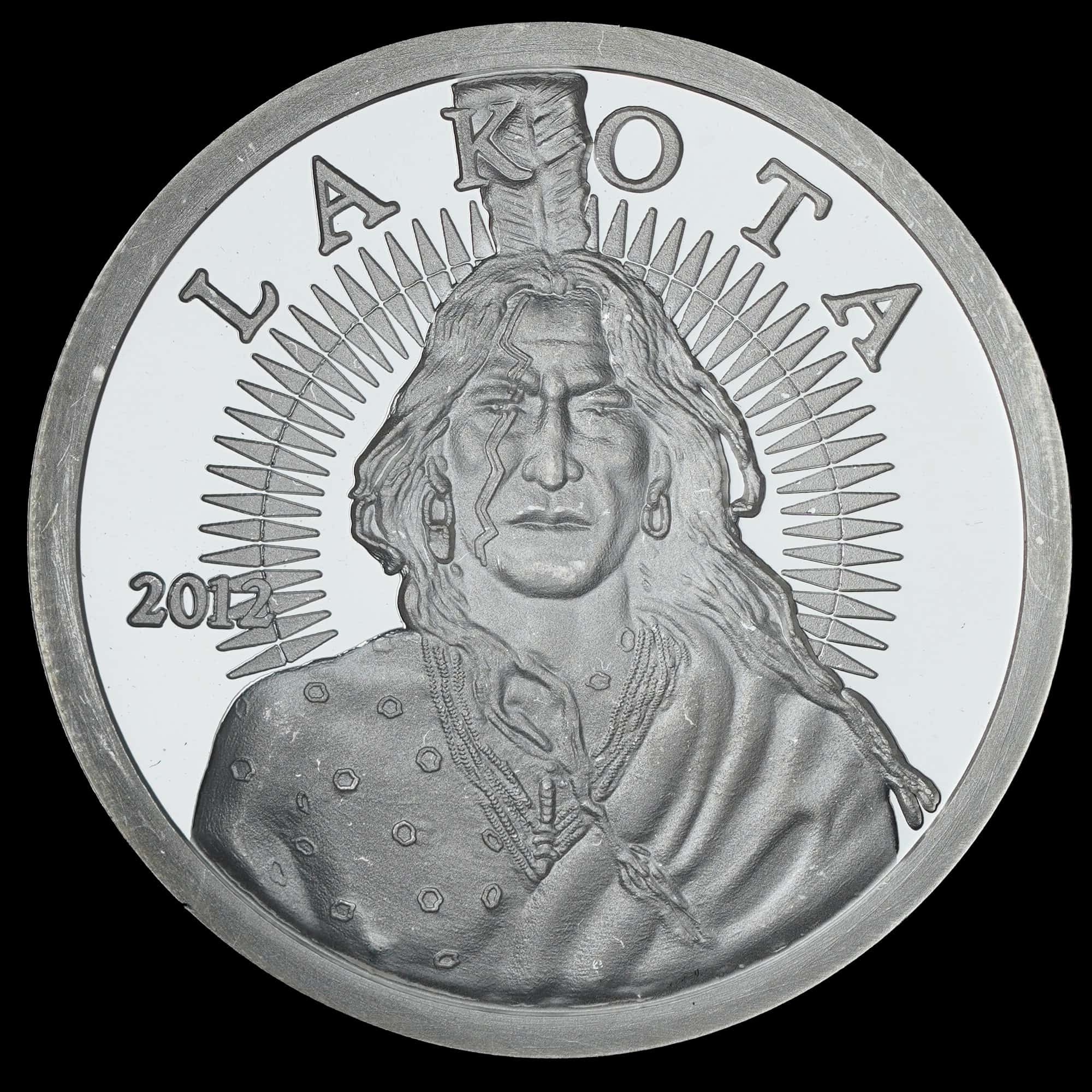 2012 Free Lakota Bank Proof-Like Silver Round