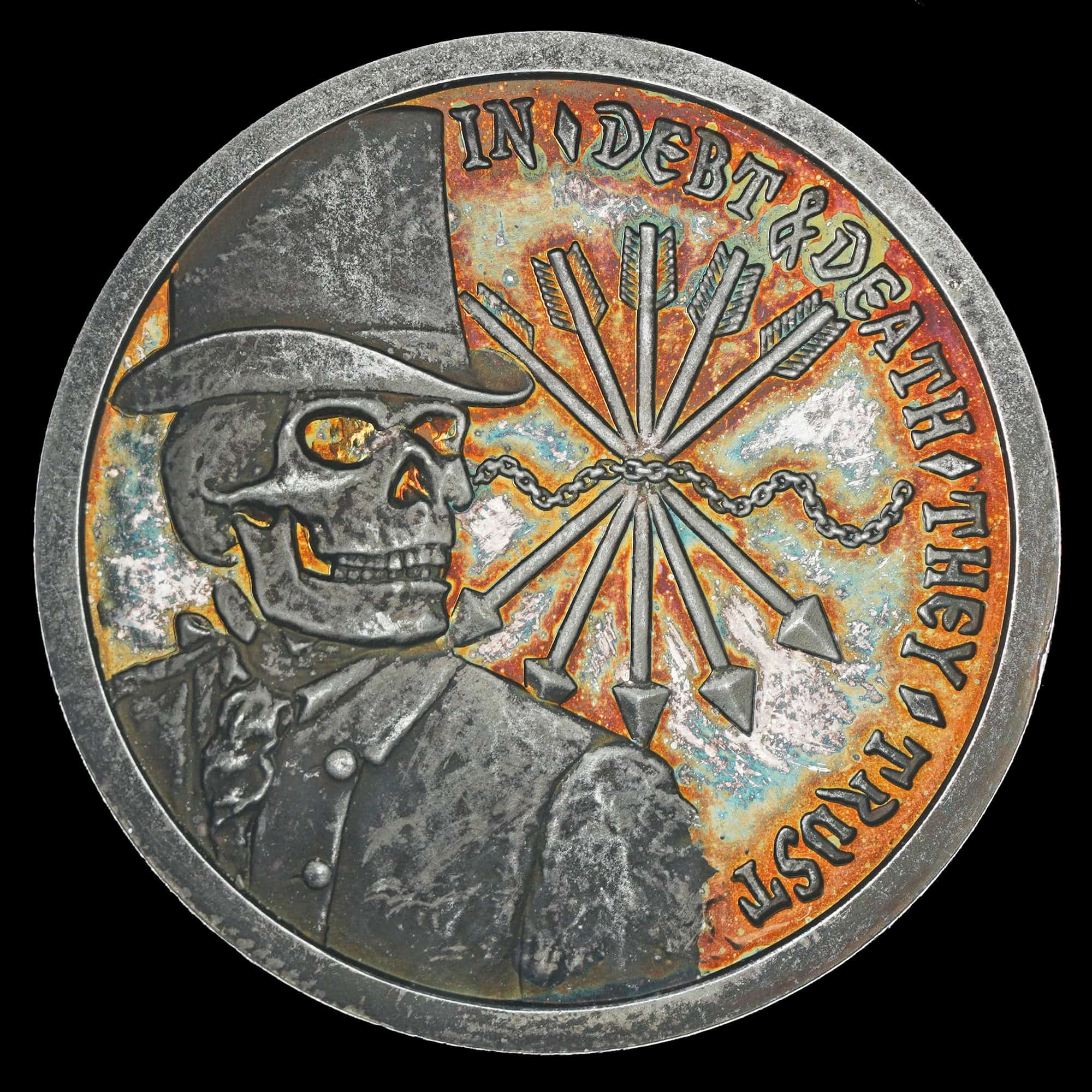 2013 Debt & Death Double Obverse SBSS Silver Round