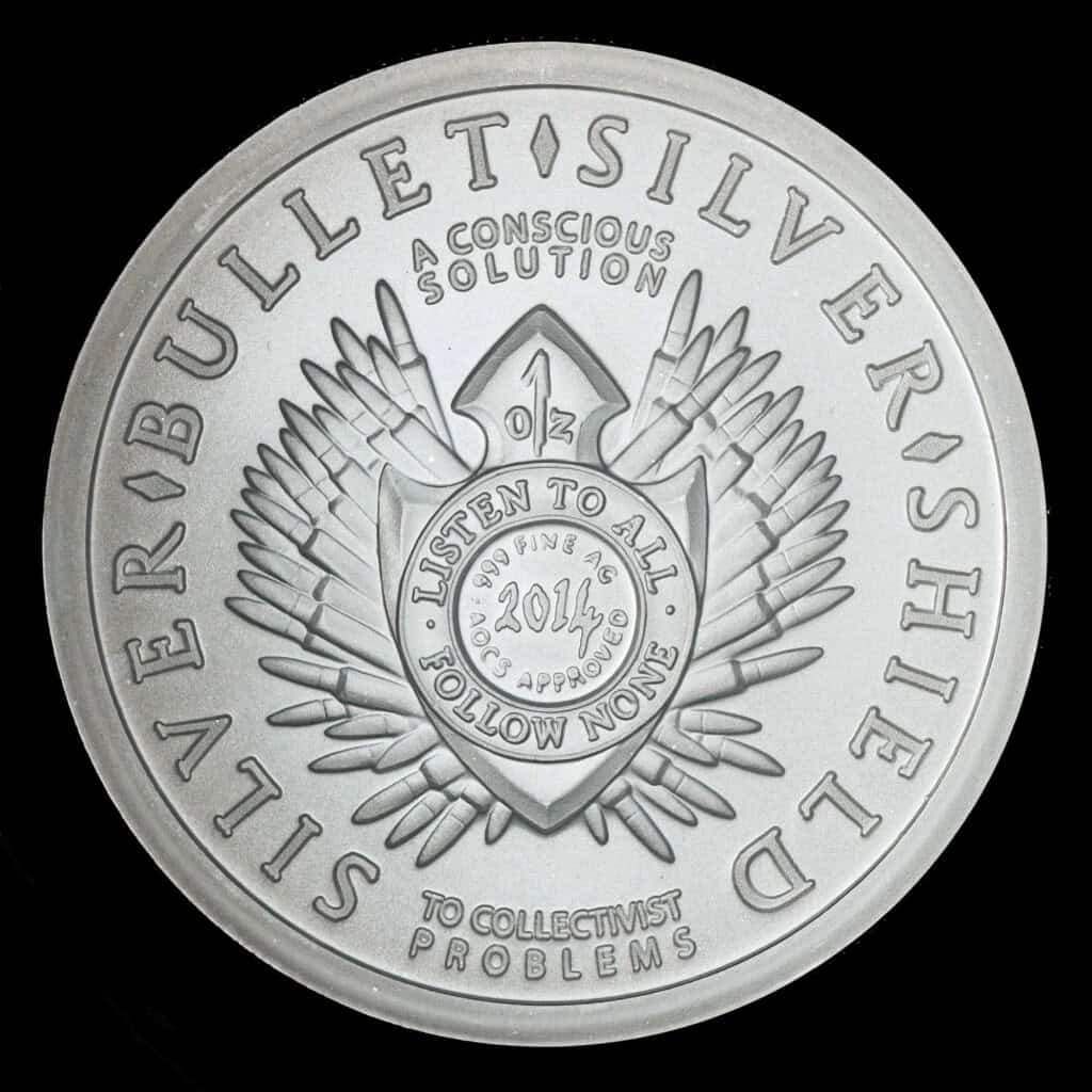 2014 Decentralized Currency SBSS Silver Round Reverse