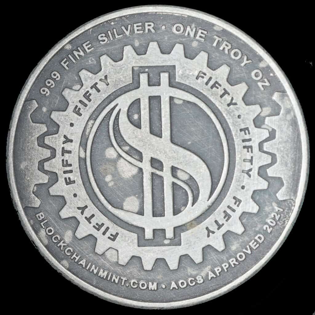 2021 D’Anconia Copper – Antiqued Silver Round Reverse