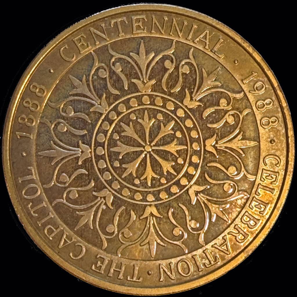 1988 Texas Capitol Centennial Bronze Medal Obverse