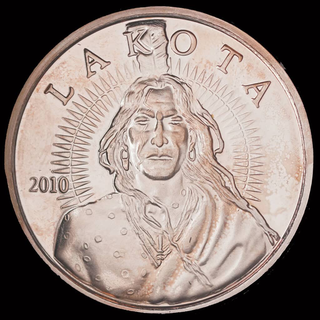 2010 Free Lakota Bank Copper Round Obverse