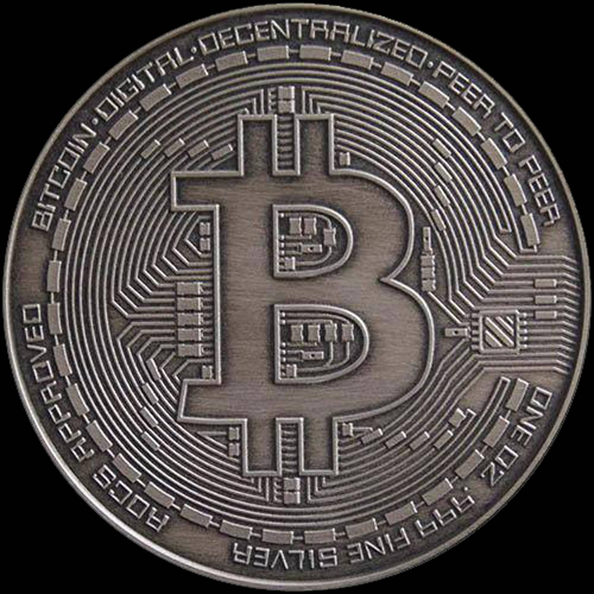2016 Bitcoin Antiqued AOCS Approved Silver Round