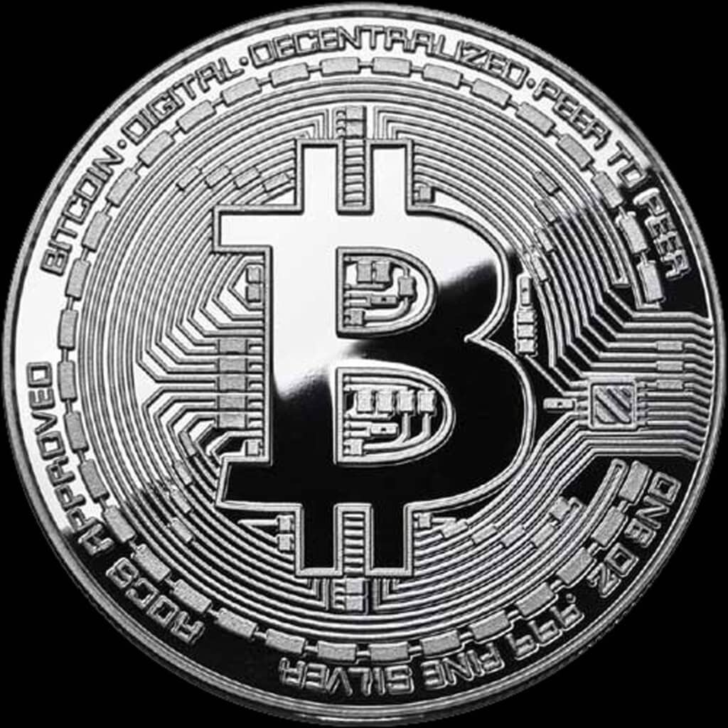 2016 Bitcoin Proof AOCS Approved Silver Round Obverse