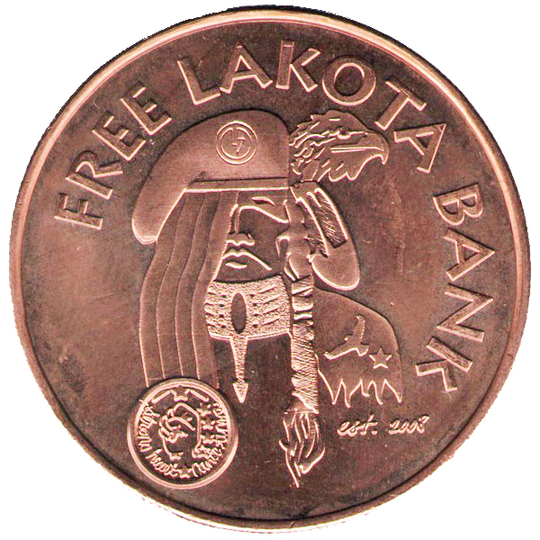 Free Lakota Bank Copper round Obverse