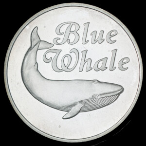 1987 Blue Whale TIM Silver Round — For Someone Special Reverse obverse