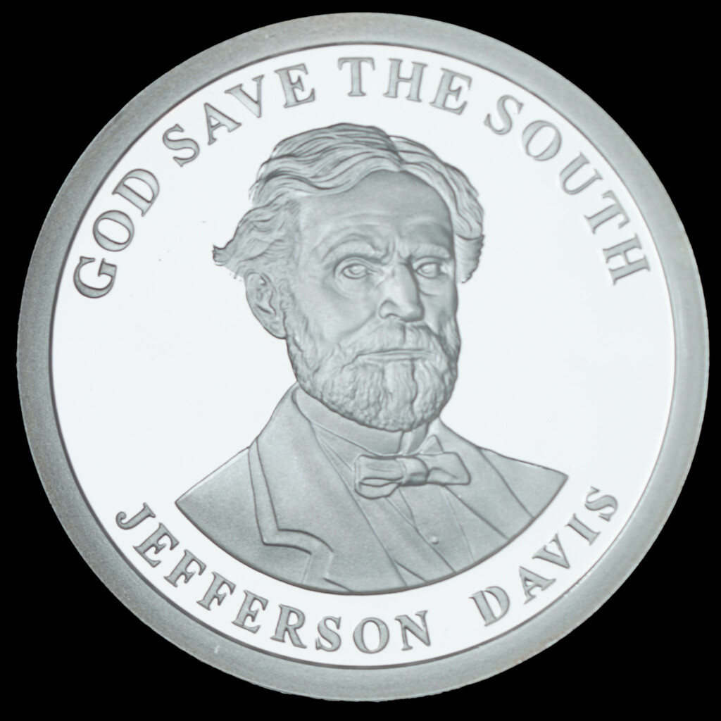 2009 Dixie Dollar Jefferson Davis Silver Round Obverse