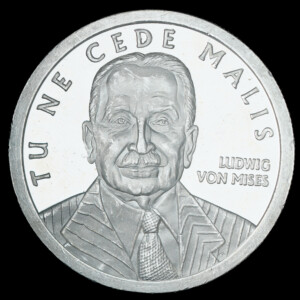2009 Ludwig von Mises Institute Proof-Like Silver Round obverse