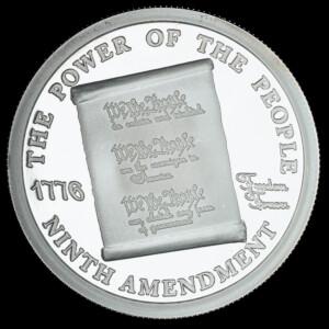 2010 Bill of Rights Silver Ninth Amendment Proof-Like Silver Round obverse