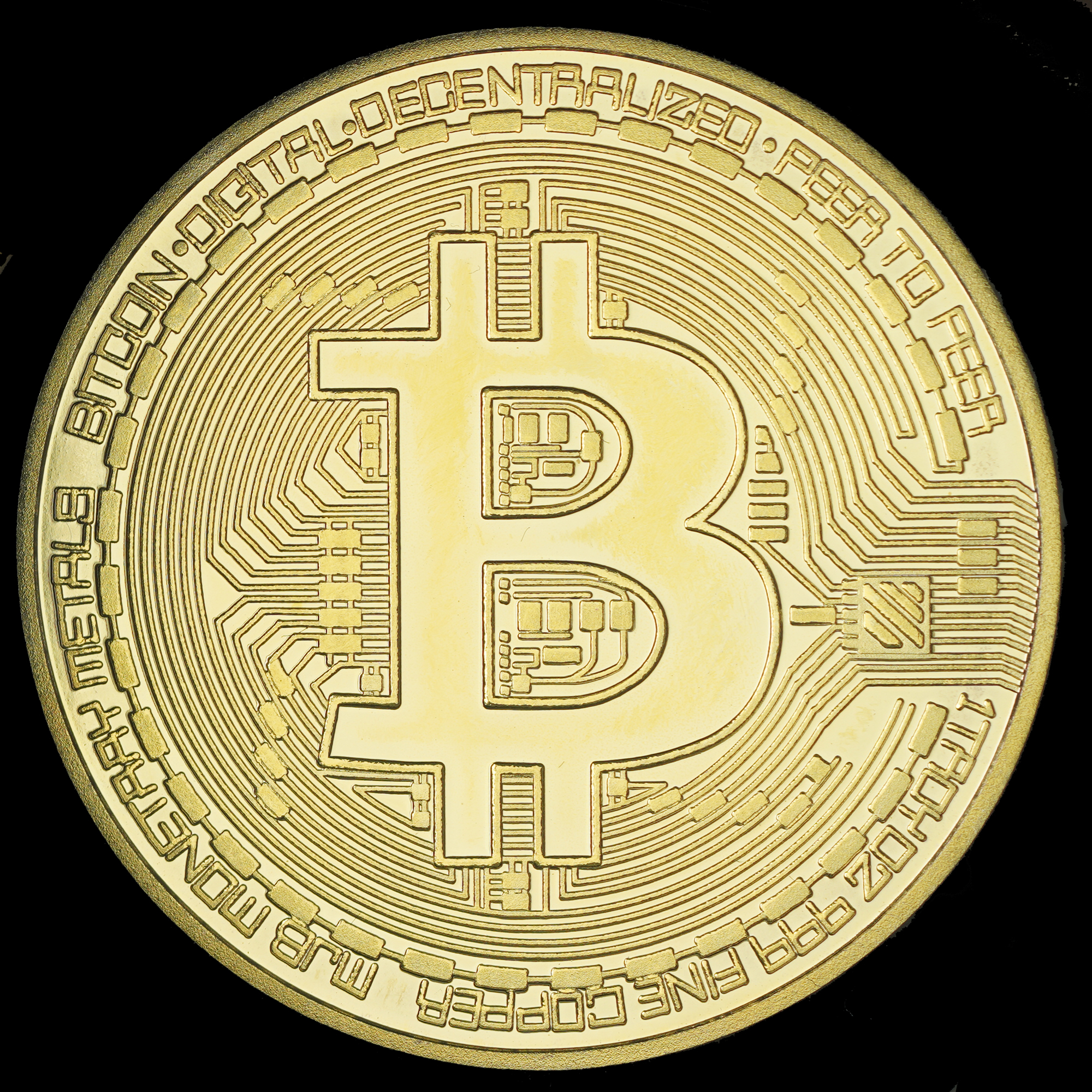 2013 Bitcoin Gold-Plated AOCS Approved Copper Round