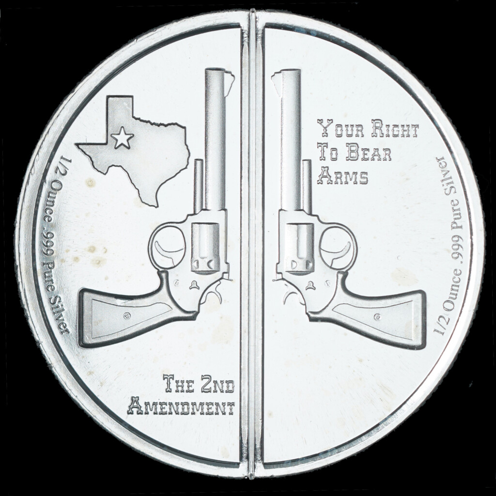 2015 Cash For Gold Jewelers Guns Up America Silver Round Reverse