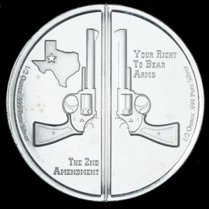 2015 Cash For Gold Jewelers Guns Up America Silver Round reverse