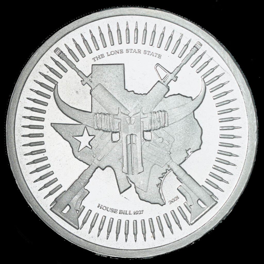 2021 Constitutional Open Carry Texas Silver Round Obverse
