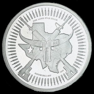 2021 Constitutional Open Carry Texas Silver Round obverse