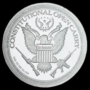 2021 Constitutional Open Carry Texas Silver Round reverse